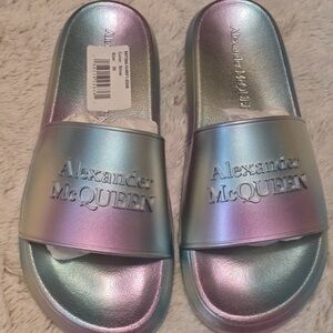 Alexander McQueen Pastel Iridescent Slides